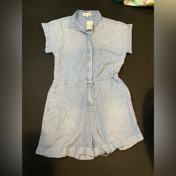 cloth & stone Pants - Cloth and Stone Evereve denim Buttton up Romper size small